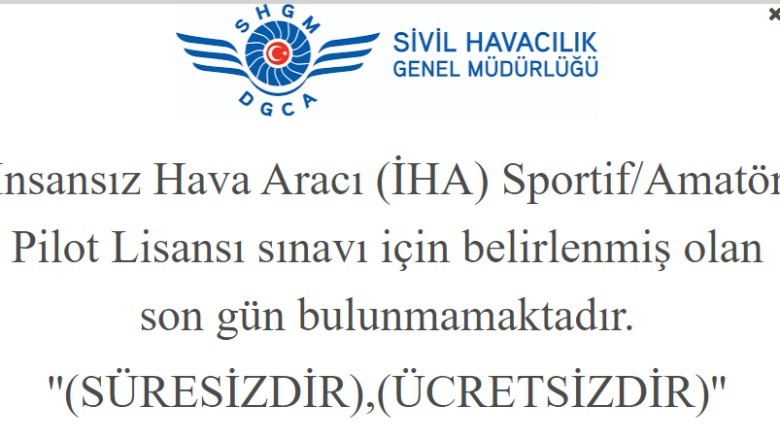 Ücretsiz Dron Uçurma Kullanma Belgesi - İnsansız Hava Aracı